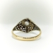 Art Deco .33ct. Diamond Filigree Engagement Ring 14K Two Tone