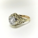 Art Deco .33ct. Diamond Filigree Engagement Ring 14K Two Tone