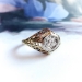 Art Deco .33ct. Diamond Filigree Engagement Ring 14K Two Tone