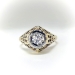 Art Deco .33ct. Diamond Filigree Engagement Ring 14K Two Tone