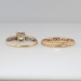 Pristine Romantic Engagement Ring & Wedding Band Set 14k