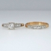 Pristine Romantic Engagement Ring & Wedding Band Set 14k