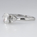 Lovely 1.30ctw Oval & Trillion Three Stone Diamond Engagement Ring Platinum