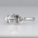 Lovely 1.30ctw Oval & Trillion Three Stone Diamond Engagement Ring Platinum