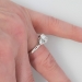 Lovely 1.30ctw Oval & Trillion Three Stone Diamond Engagement Ring Platinum