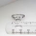 Lovely 1.30ctw Oval & Trillion Three Stone Diamond Engagement Ring Platinum