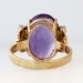 Large Estate Oval Amethyst & Diamond Cocktail Ring 18k