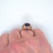 Large Estate Oval Amethyst & Diamond Cocktail Ring 18k