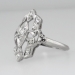 Art Deco Platinum Old Diamond Navette Ring