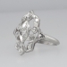 Art Deco Platinum Old Diamond Navette Ring