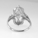 Art Deco Platinum Old Diamond Navette Ring