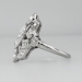 Art Deco Platinum Old Diamond Navette Ring