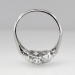 Art Deco Platinum Old Diamond Navette Ring