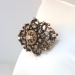 Elegant Victorian Old Cut Diamond & Pearl Brooch 14k