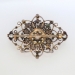 Elegant Victorian Old Cut Diamond & Pearl Brooch 14k