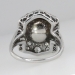 Beautiful Edwardian Pearl & Old Mine Cut Diamond Ring Platinum