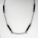 Vintage 16' inch Black Onyx & Diamond Necklace Chain 14k