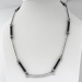 Vintage 16' inch Black Onyx & Diamond Necklace Chain 14k