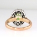 Beautiful Vintage Peridot & Diamond Halo Ring 18k