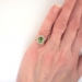 Beautiful Vintage Peridot & Diamond Halo Ring 18k