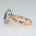 Beautiful Vintage Peridot & Diamond Halo Ring 18k