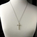 Edwardian French Rose Cut Diamond Cultured Pearl Cross Pendant 18k