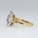  Pretty Art Deco Diamond Squared Off Two Tone 14k Ring