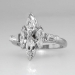 Fun 1930s 1.53ctw Marquise & Baguette Diamond Ring Platinum