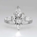 Fun 1930s 1.53ctw Marquise & Baguette Diamond Ring Platinum