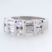 Estate 2ctw Round Brilliant & Baguette Diamond Platinum Band