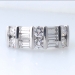 Estate 2ctw Round Brilliant & Baguette Diamond Platinum Band