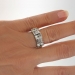 Estate 2ctw Round Brilliant & Baguette Diamond Platinum Band