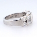 Estate 2ctw Round Brilliant & Baguette Diamond Platinum Band