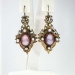 Antique Cameo Earrings Victorian Circa 1890's Carnelian Cameo Pearl Drop Chandelier Earrings 14k Gold