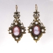 Antique Cameo Earrings Victorian Circa 1890's Carnelian Cameo Pearl Drop Chandelier Earrings 14k Gold