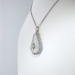 Rare Art Deco Carved Crystal & Diamond Pendant 14k