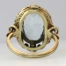 Retro Ornate 6ct Oval Aquamarine Ring 14k