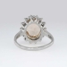 Pretty Estate Peach Topaz & Diamond Halo Ring 14k