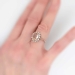 Pretty Estate Peach Topaz & Diamond Halo Ring 14k