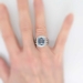 Gorgeous Estate 6.55ct Emerald Cut Aquamarine & Diamond Ring