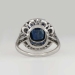 Rare 1920's 2.92ct t.w. Sapphire & Diamond Double Halo Ring Platinum