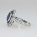 Rare 1920's 2.92ct t.w. Sapphire & Diamond Double Halo Ring Platinum