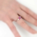 Timeless 2.26ct t.w. Cushion Pink Sapphire & Diamond Three Stone Ring 14k