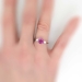 Timeless 2.26ct t.w. Cushion Pink Sapphire & Diamond Three Stone Ring 14k