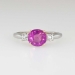 Timeless 2.26ct t.w. Cushion Pink Sapphire & Diamond Three Stone Ring 14k