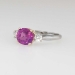 Timeless 2.26ct t.w. Cushion Pink Sapphire & Diamond Three Stone Ring 14k