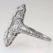 Gorgeous 1.25ctw Art Deco Navette Diamond Platinum Ring