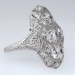 Gorgeous 1.25ctw Art Deco Navette Diamond Platinum Ring